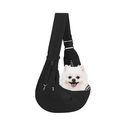 Reversible Small and Medium Pet Carrier Sling Bag with Storage Pocket - Hands-Free Dog and Cat Travel Harness for Daily Use