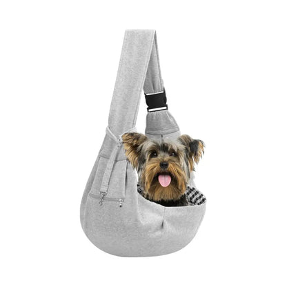 Reversible Small and Medium Pet Carrier Sling Bag with Storage Pocket - Hands-Free Dog and Cat Travel Harness for Daily Use